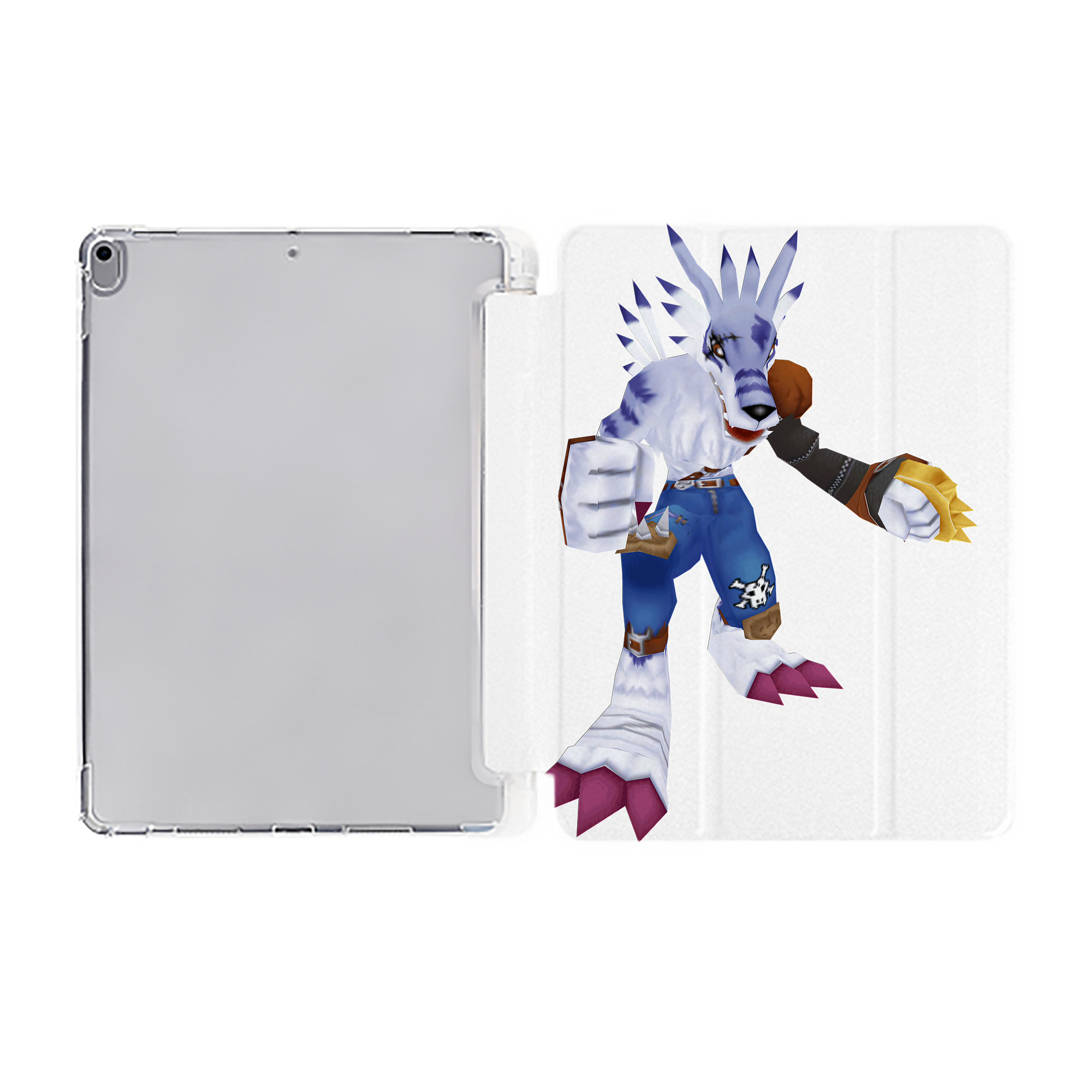 （画像用） Digimon デジタルモンスター/デジモン IPad ケース ペン収納付き 三つ折りスタンド PUレザー×シリコン 対応機種9.5/10.5/10.9インチ